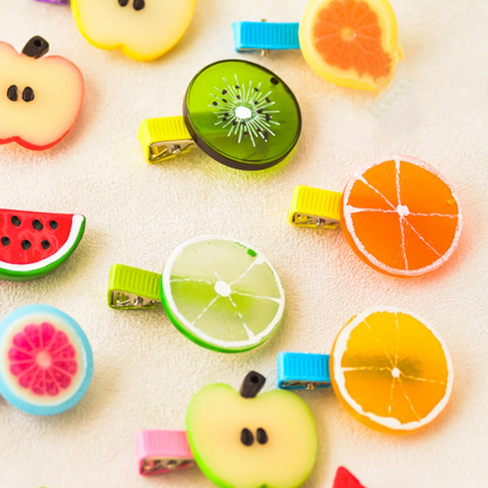 Новые корейские заколки для волос с фруктами летние акриловые милым арбузом