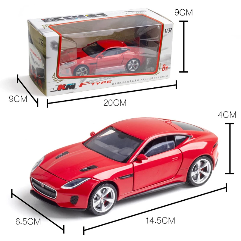 

HOBEKARS 1:32 Diecast Car Model F-TYPE Sport Car Alloy Metal Simulation Toys Vehicle With Sound Light For Collection Decoration