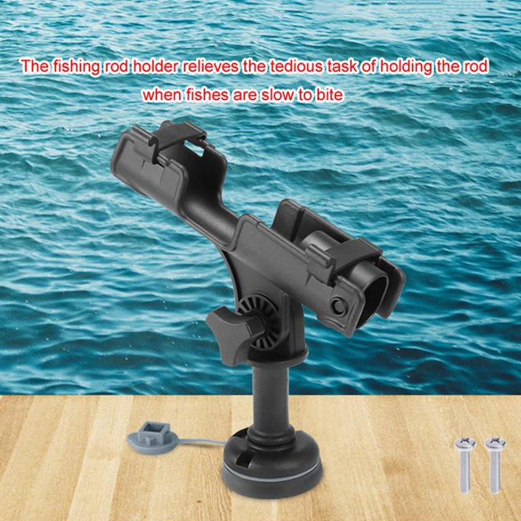 

BLACK NYLON BOAT FISHING ROD HOLDER-NAVY / KAYAK / CANOE / YACHT-360 DEG SWIVEL