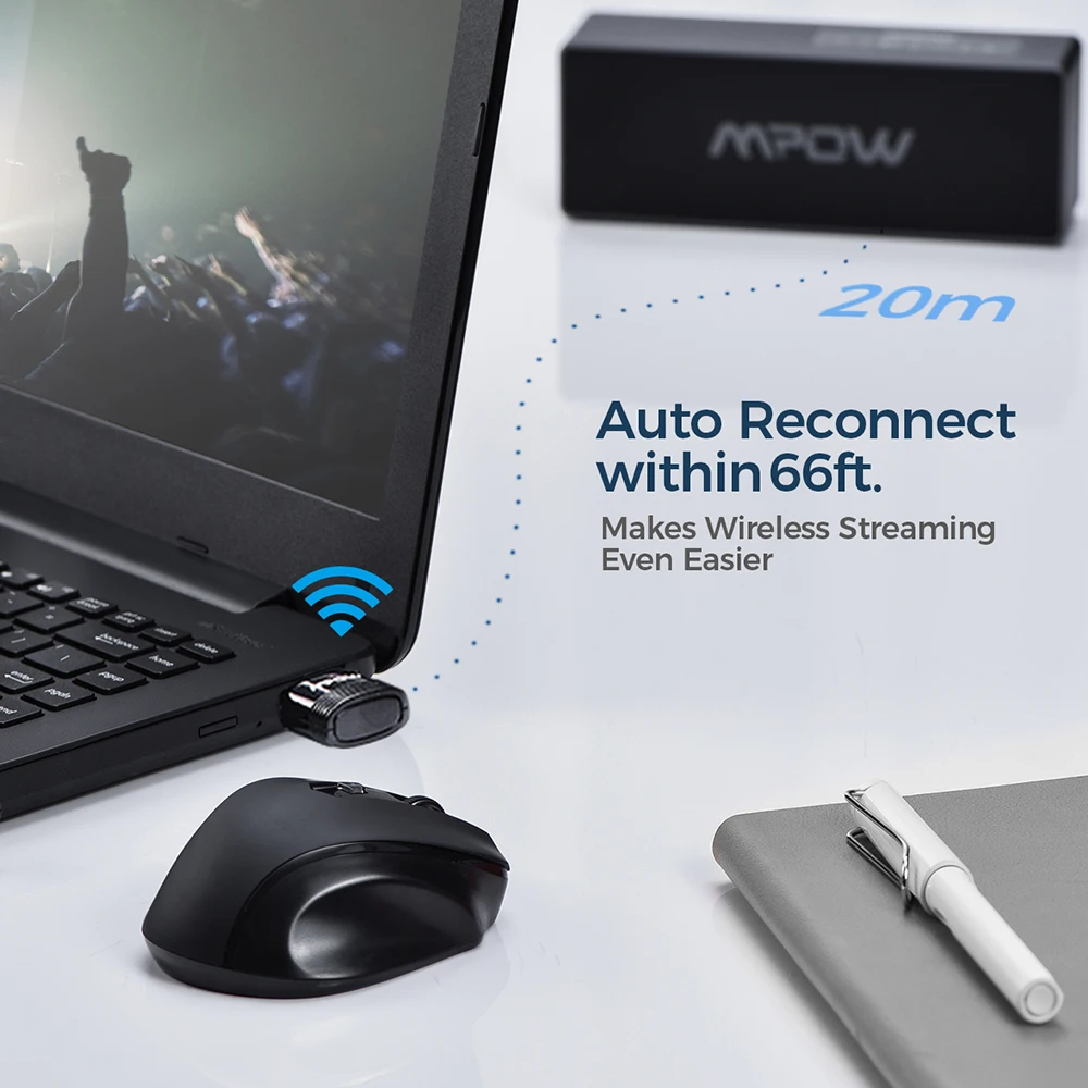 Mpow Bluetooth 5 0 USB адаптер беспроводной ключ приемник передатчик 2 в 1 аудио для ПК