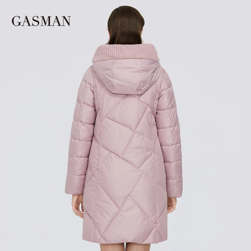 GASMAN 2021 новая зимняя куртка для женщин с капюшоном теплый пуховик девочек длинное
