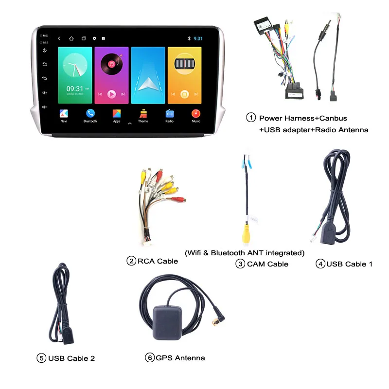 

For Peugeot 2008 208 2012- 2018 10.1 Inch Screen Android Car Stereo Gps Navigation Radio Bluetooth Car Multimedia Video Player