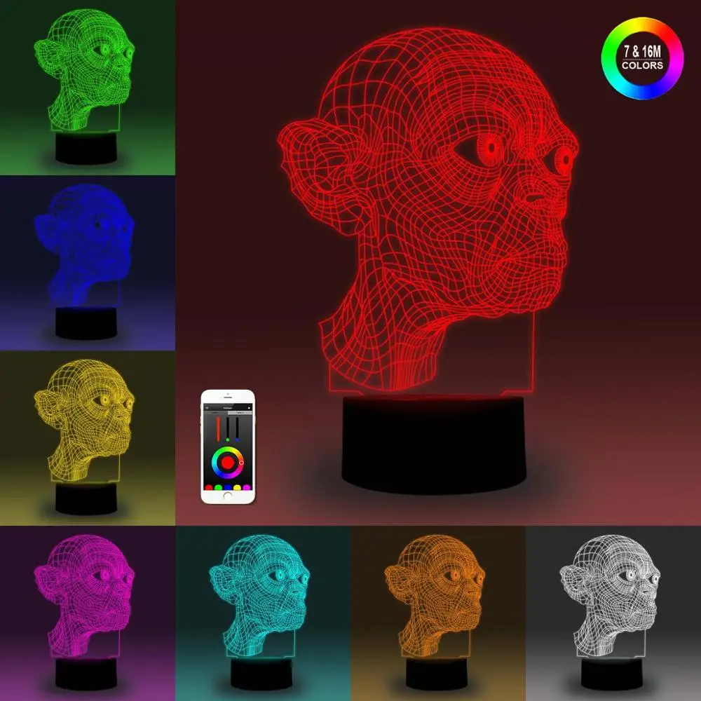 NiteApps 3D Властелин колец Grube ночник настольная лампа иллюзия Лампа подарок на день