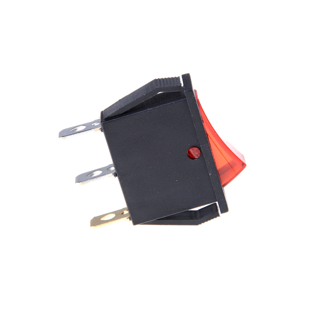 5 шт./лот красный зеленый светодиодный индикатор SPST 3PIN ВКЛ/ВЫКЛ Лодка кулисный
