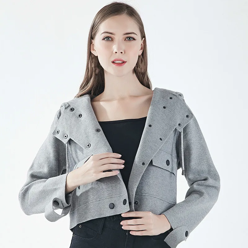 Розовая куртка топы для девочек с капюшоном длинный рукав женский короткий