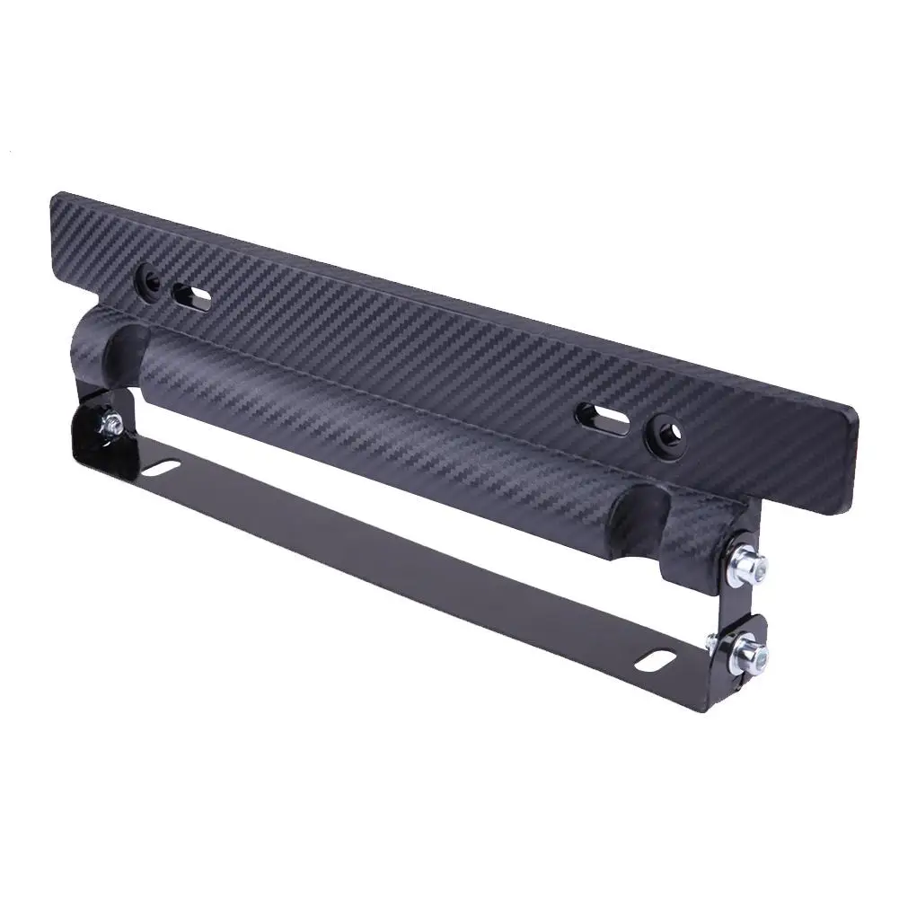 

Universal Adjustable Car Number License Plate Frame Bracket Holder Carbon Fiber Auto Front Mount Bumper Brackets 320 X 60 X 45mm
