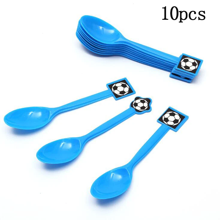 spoon 1 компл. Футбольная игра торт Топпер DIY Дети День Рождения вечерние украшения торта Дети кукла игрушка футбол выпечки кекс вечерние принадлежности - Цвет: spoon