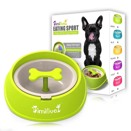 Миска для собак из нержавеющей стали домашних животных головоломка щенков миска