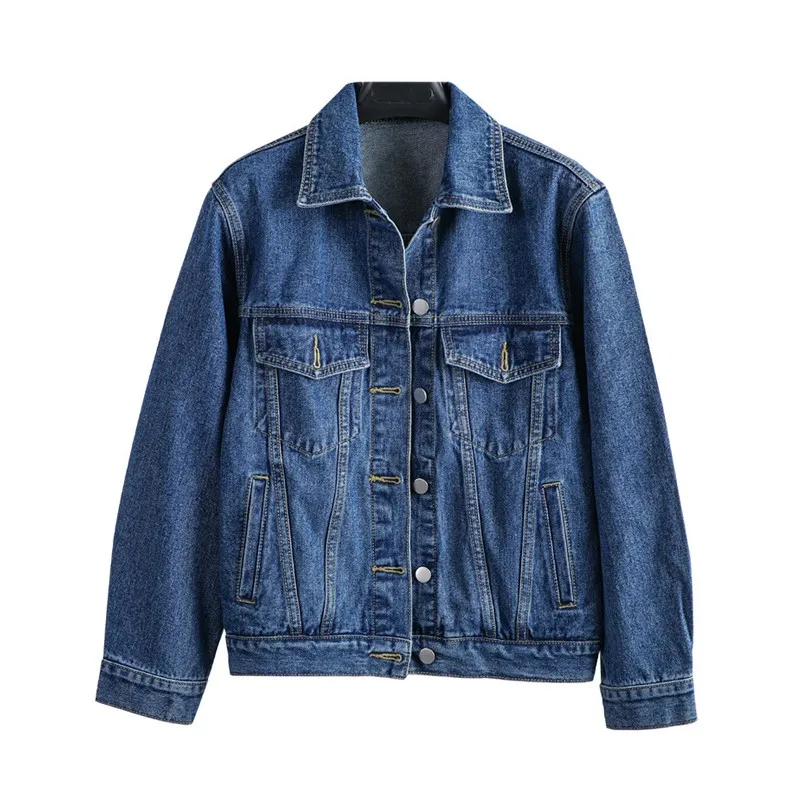 

Women's autumn coat 2020 New Casual Streetwear Jeans Coats Women Loose Black Overcoat Mujer Spring Denim Jacket Female