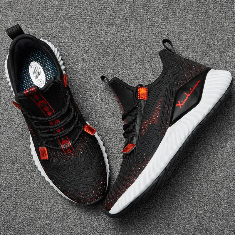 

Harogath Casual Shoes Fashion Lightweight Sneakers Men Vulcanized Shoes Mesh Men Trainers Men Black Footware Tenis Masculino