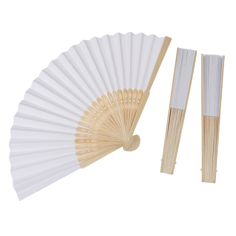 

3 шт. белый складной Ручной Веер DIY чистый бумажный веер для живописи домашний декор подарки