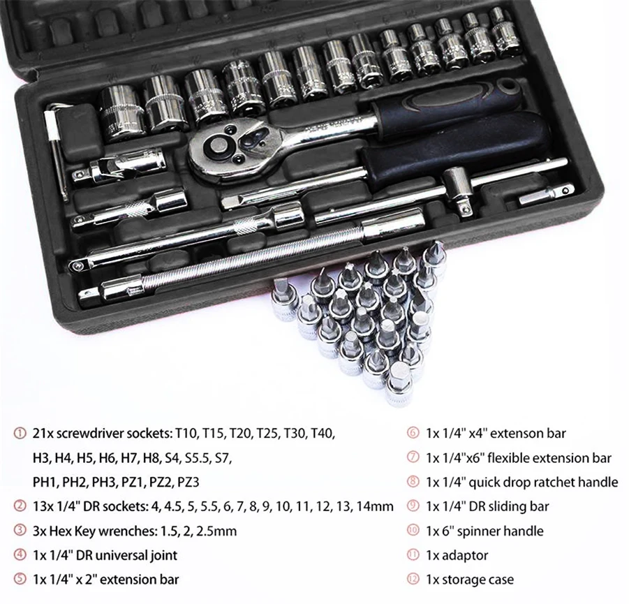 46 шт. набор для ремонта автомобиля|Комбинированный автомобитей| |