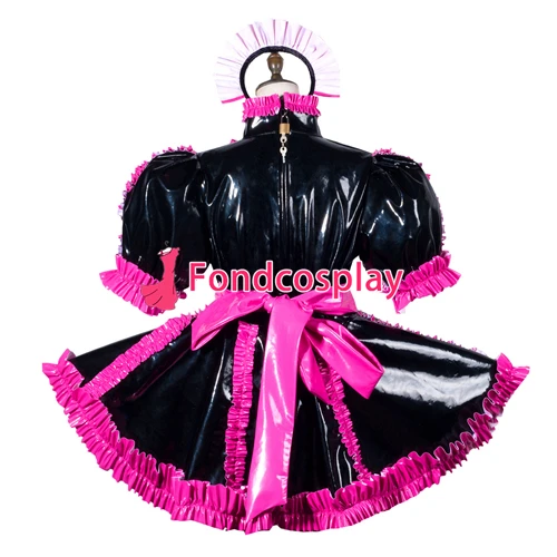 

Sissy maid pvc dress lockable Uniform cosplay costume Tailor-made[G3790]