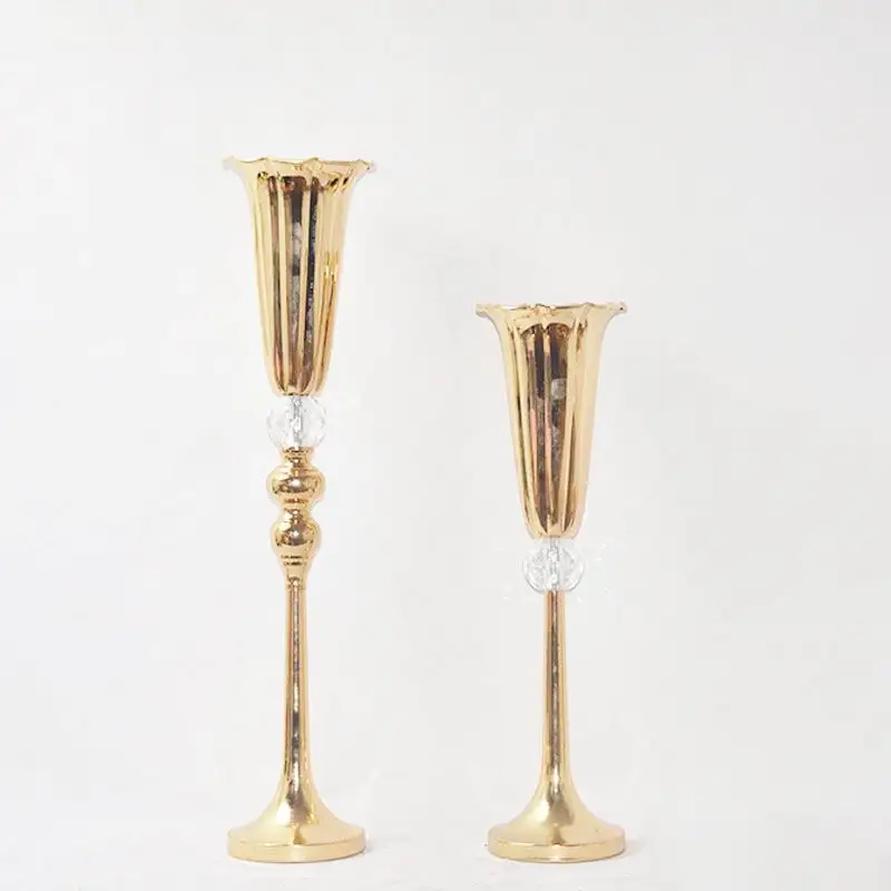 Арахисовые золотые цветочные вазы Настольная Ваза для украшения дома Свадебная