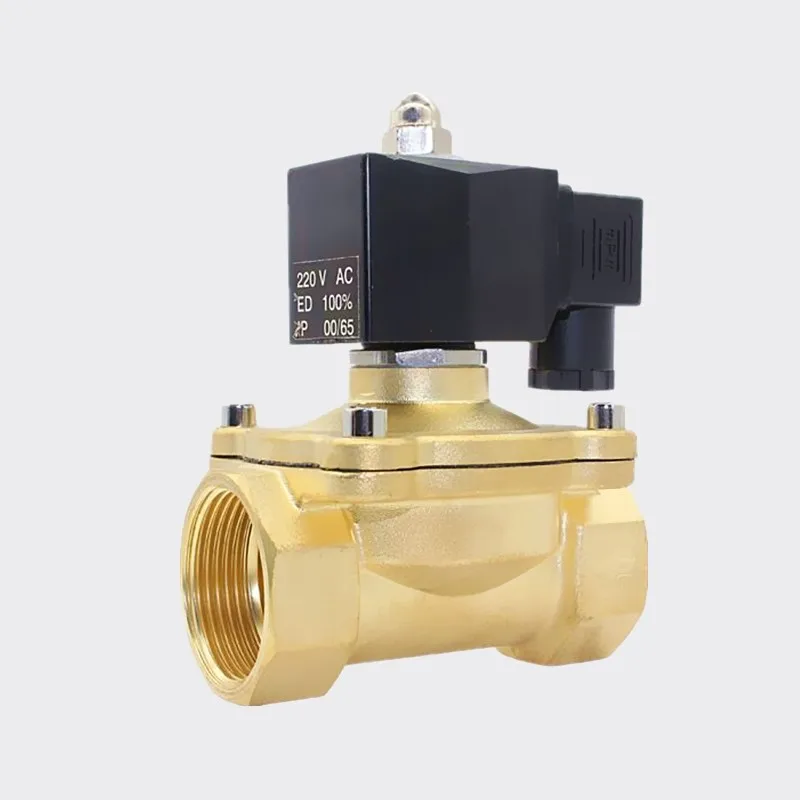 Нормально закрытый электромагнитный клапан IP65 медный для газа/масла/воды 220 В