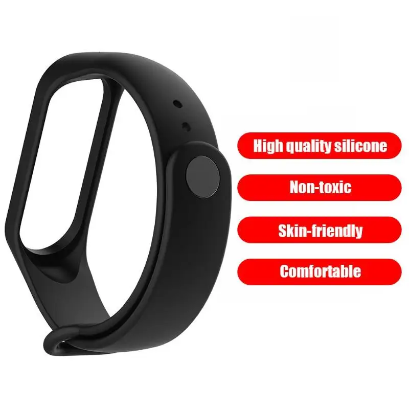 Силиконовый сменный наручный ремень для Mi Band 4 3 ремешок Xiaomi аксессуар Браслет