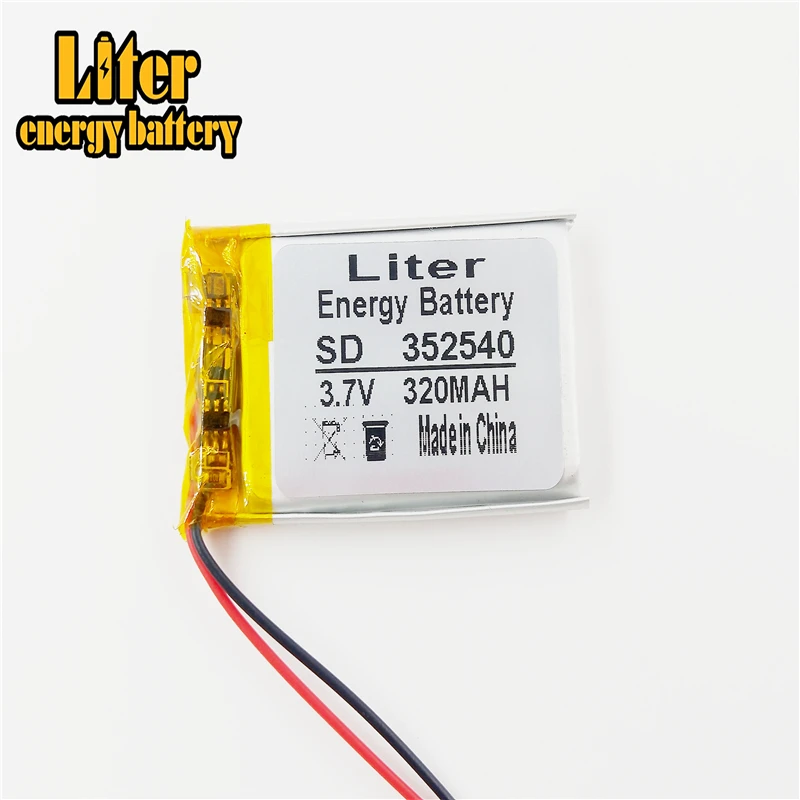 Литий-ионный полимерный аккумулятор 352540 3 7 V 320MAH хорошее качество OEM | Электроника