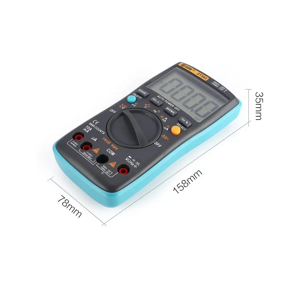 BSIDE ZT302 Цифровой мультиметр 9999 количество истинных RMS AC/DC Вольт Ампер Ом Емкость