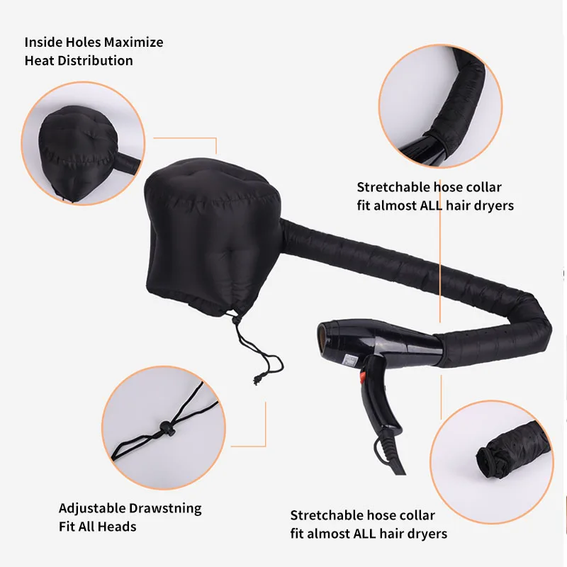 

Portable Soft Hair Drying Cap Bonnet Hood Hat Womens Blow Dryer Home hairdressing Salon Supply Adjustable Accessory#6