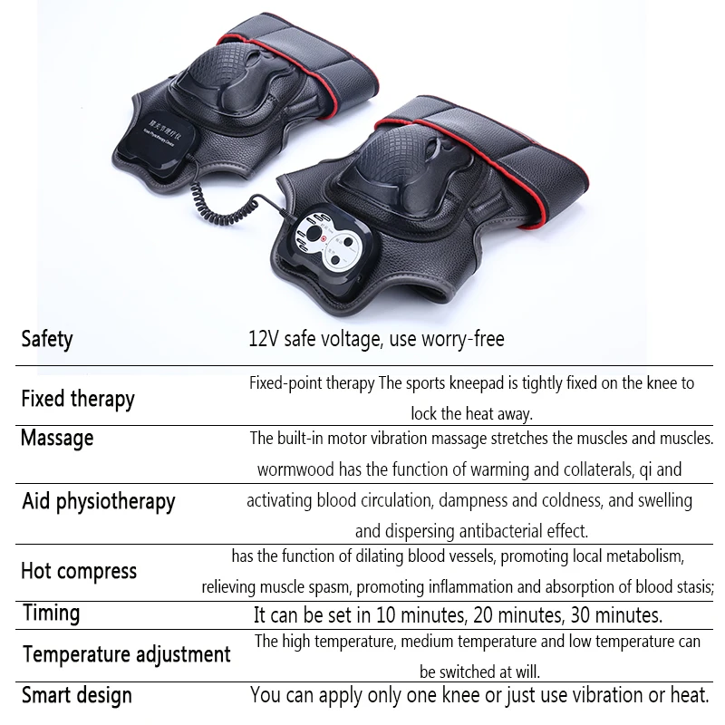 Rheumatic Arthritis Care Knee Magnetic Vibration Electric Massager Infrared Heated Joint Physiotherapy Device Rehabilitation |