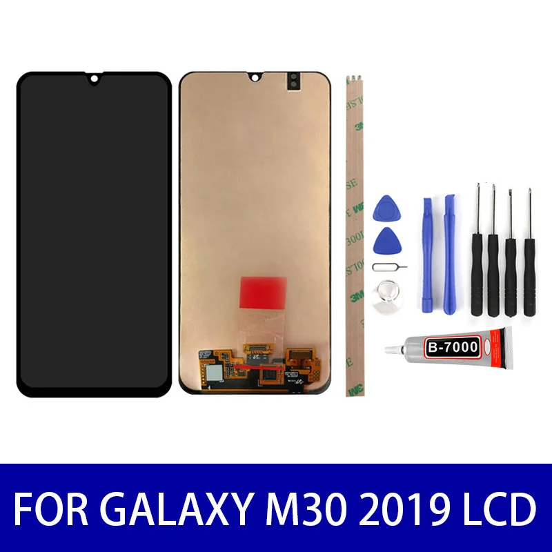 Оригинальный супер Amoled для samsung Galaxy M30 2019 ЖК-дисплей сенсорный экран панель