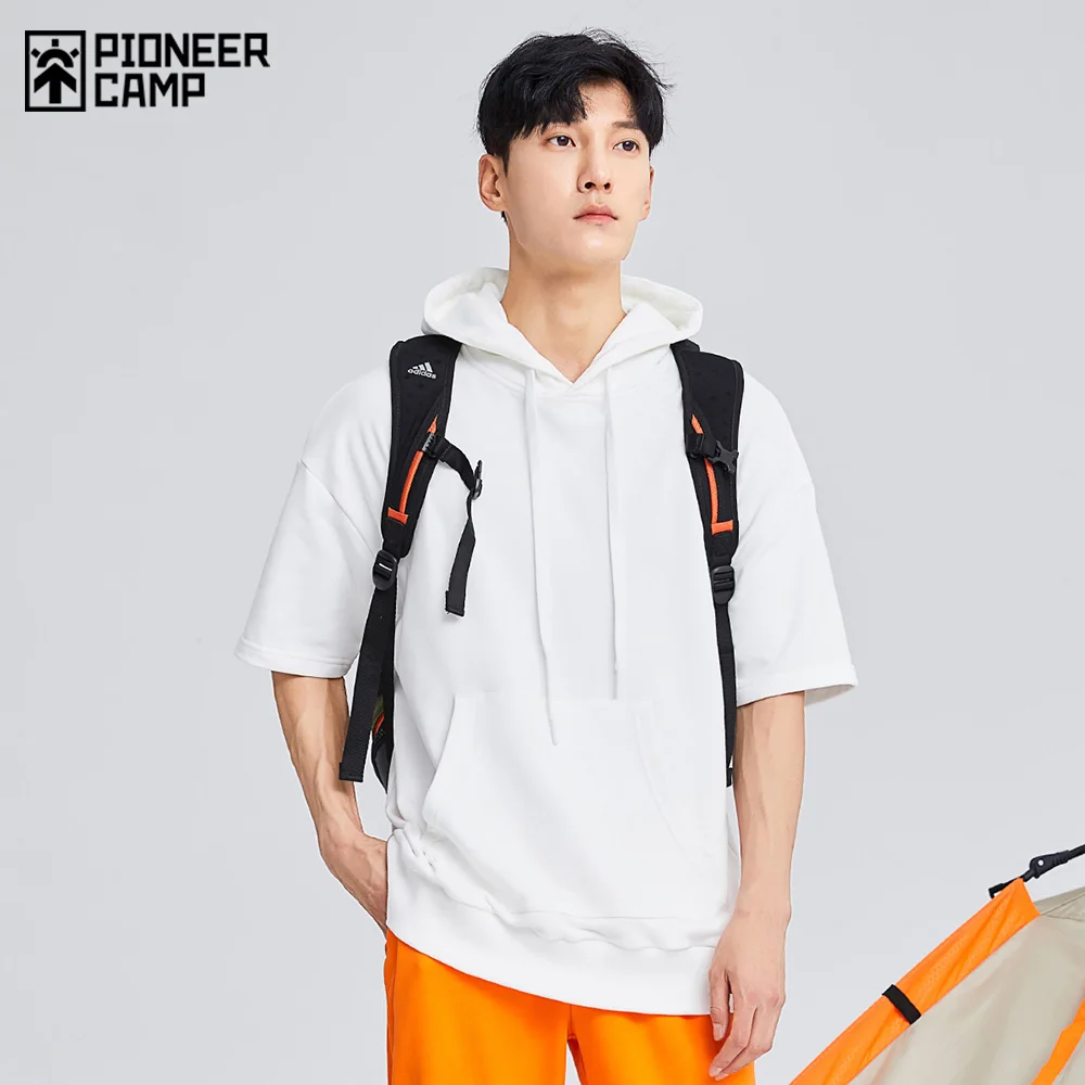 

Мужские толстовки с коротким рукавом Pioneer Camp, свободные толстовки с капюшоном XLS123292