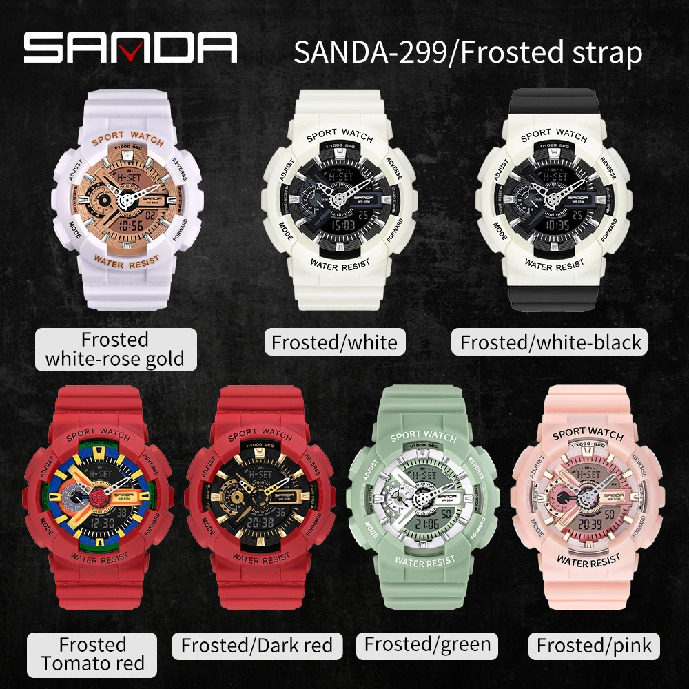 Часы SANDA Мужские Цифровые кварцевые в стиле G-Shock ударопрочные водонепроницаемые