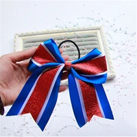 new glitter cheer bow cheerleading glitter bows cheer bow elastic hair band for girls hair accessories