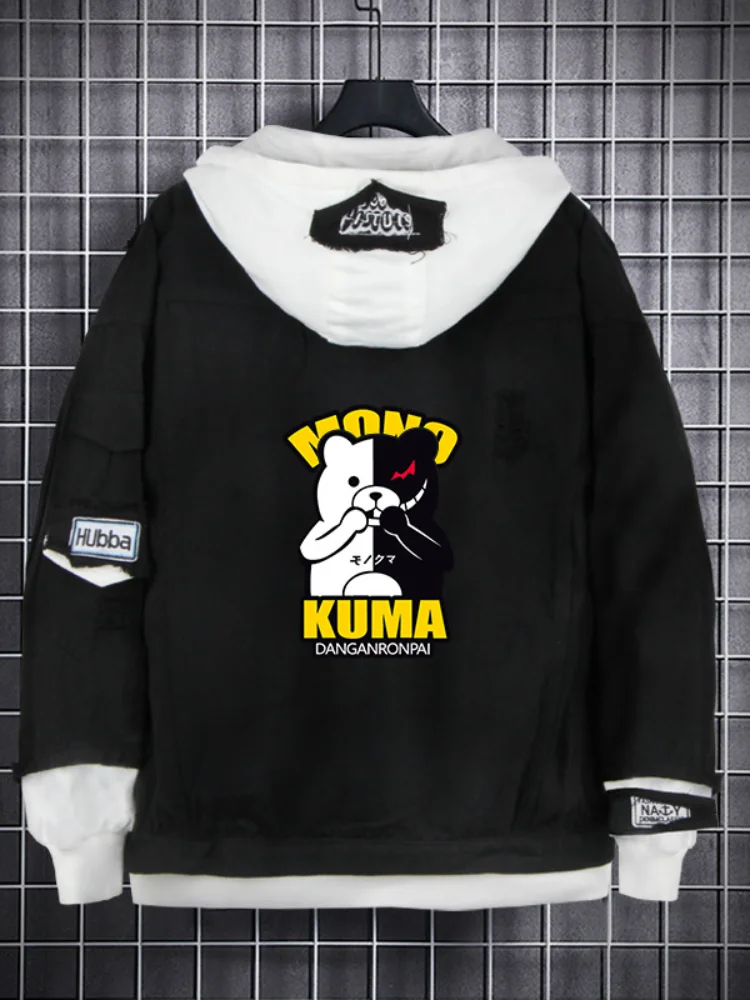 

Projectile Round Dance Projectile Bear Black and White Bear Men and Women Casual Loose Fashion Jacket Sweater Clothes