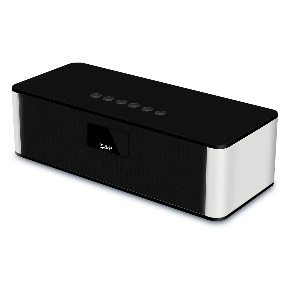 

Portable Wireless Speaker Wireless Audio Portable Dual Speakers Pluggable Card with Display Clock 3D Stereo Music Playing Center