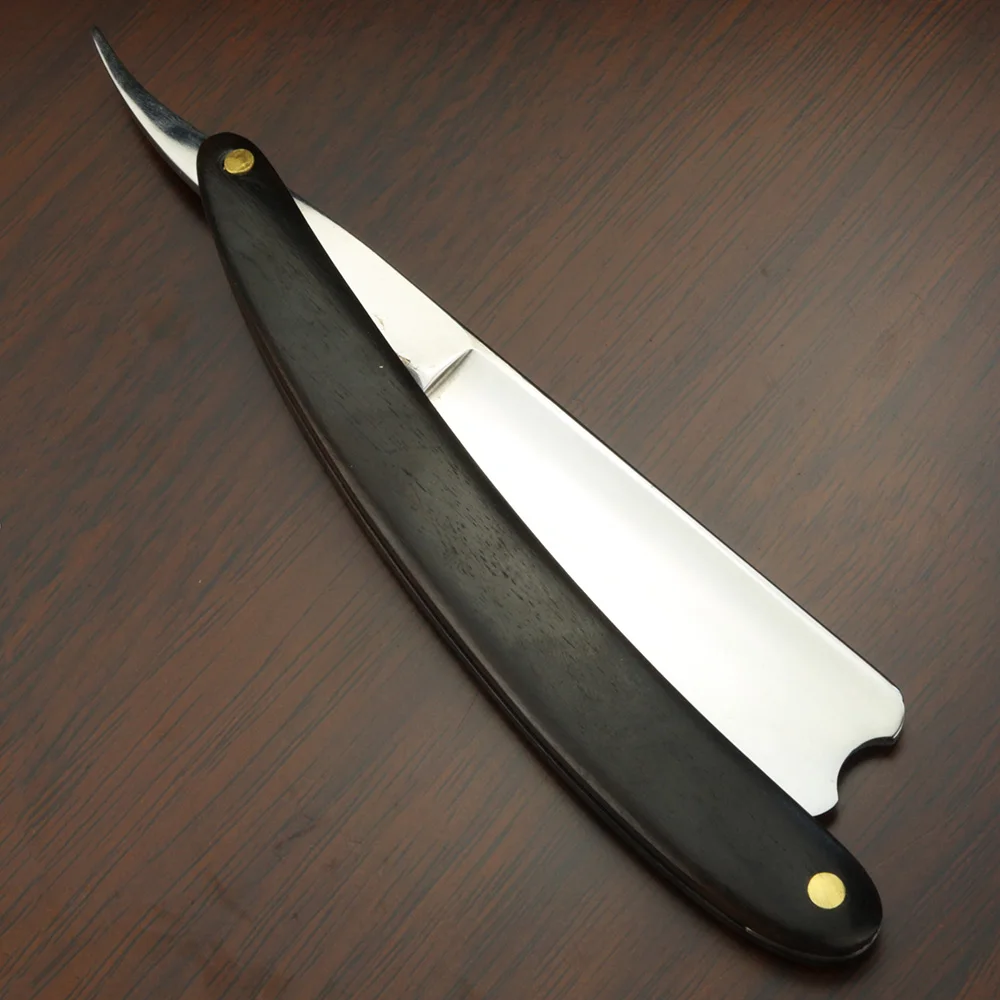 JP 440 стальная Парикмахерская прямая бритва черная ручка с качественным чехлом из