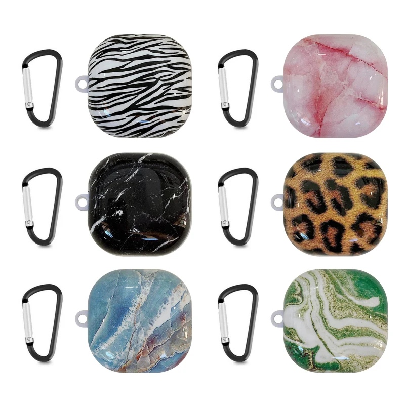 

Earphone Protective Case For Samsung Galaxy Buds Live Marbling Bluetooth Earphone Protector With Hook For Samsung Galaxy Buds