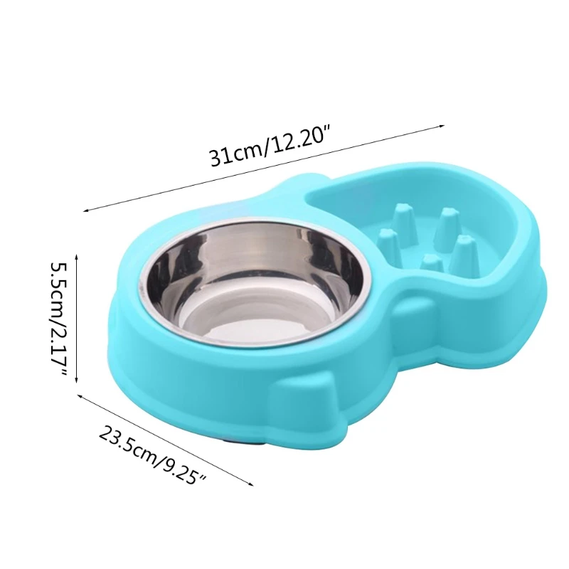 

Plastic Pet Bowl Feeding Food Bowls Plate Non-toxic Cup Slow Eating Dish Dog Round Shaped Slow Feeder Bowl