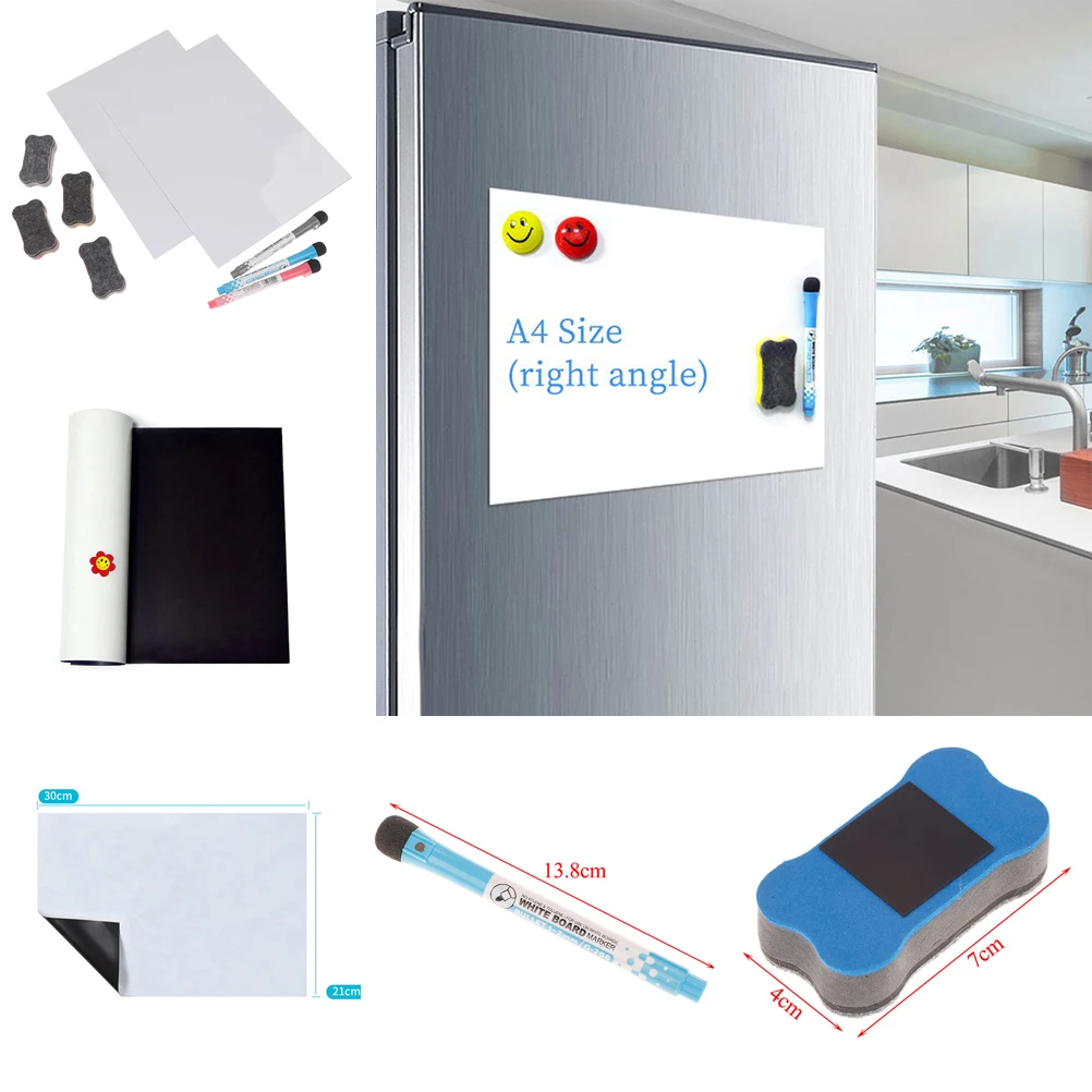

A4 напоминание холодильник магнитно-маркерная доска Семья доски для записей офисные памятки малыш Магнитный маркер ручка маркер для белой д...