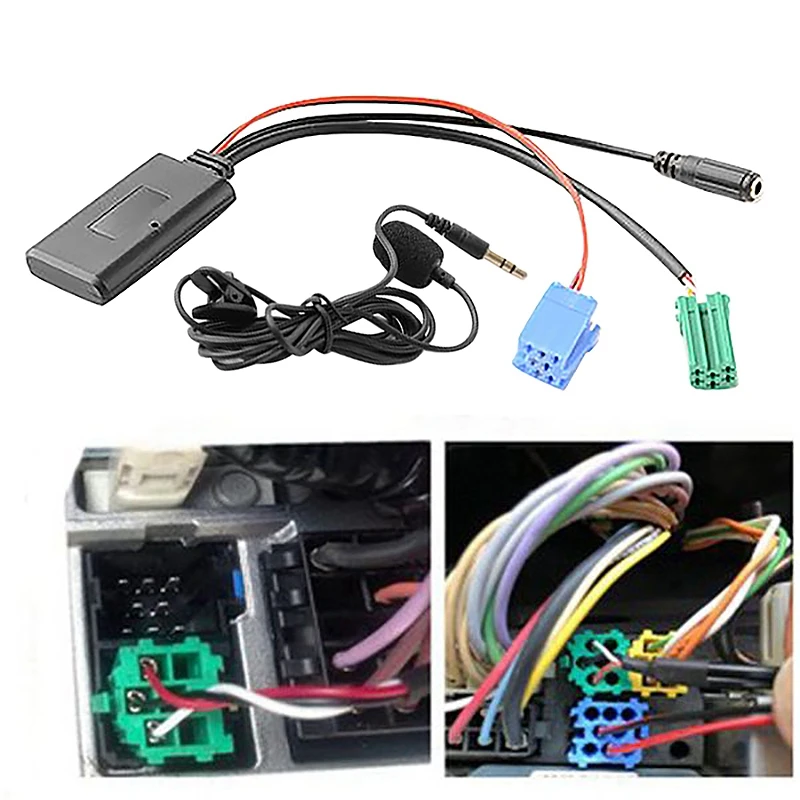 

Car Bluetooth 5.0 Aux Cable Microphone Handsfree Mobile Phone Free Calling Adapter for Renault 2005-2011