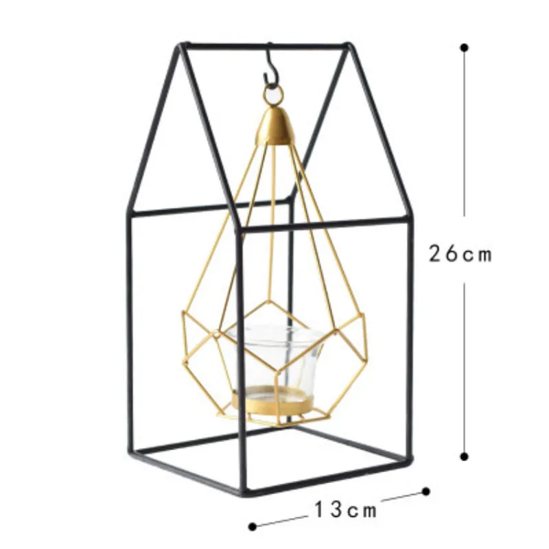 Скандинавский подсвечник кованая железная настольная люстра обеденный