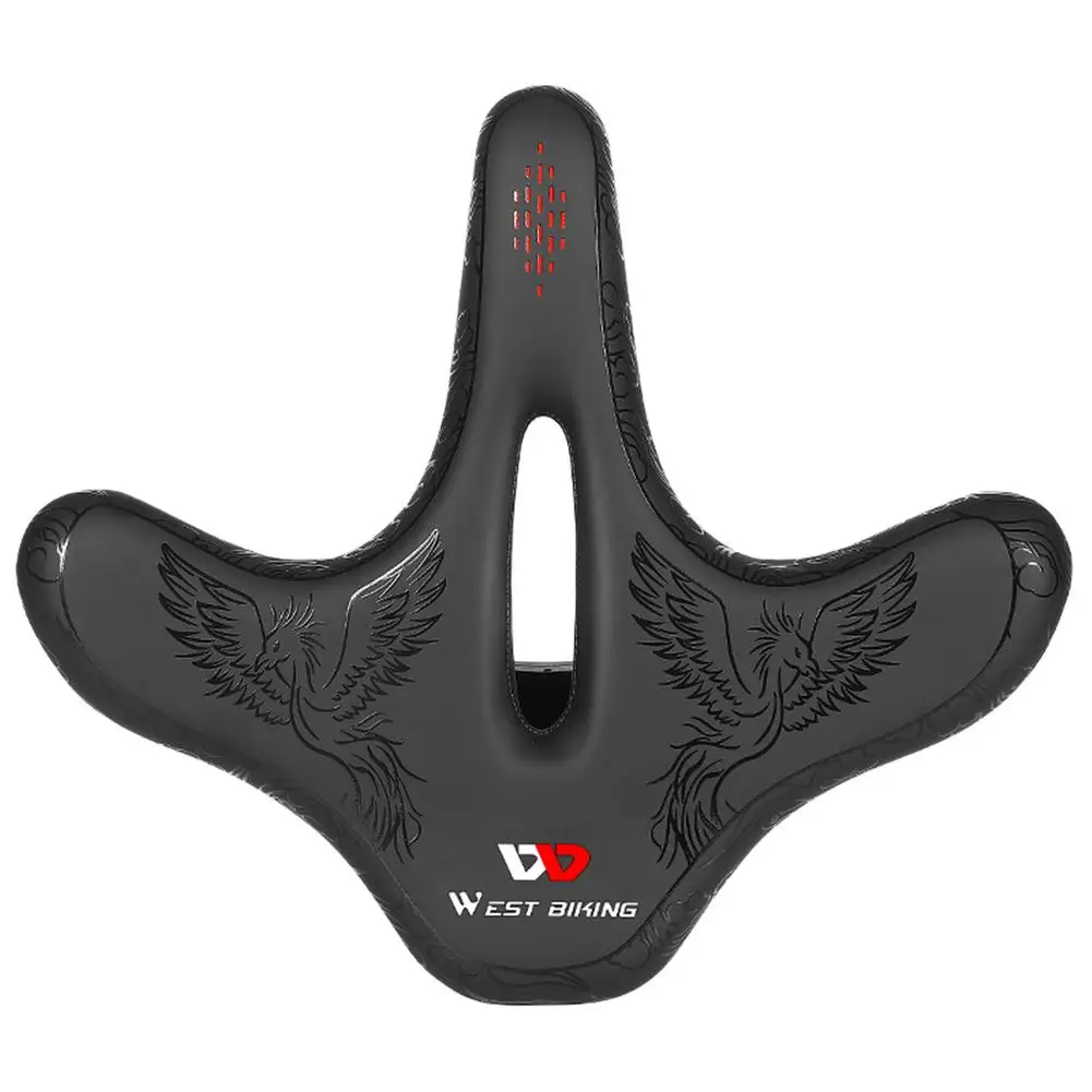 

Oversized Comfort Bike Seat Comfortable Replacement Bike Saddle Memory Foam Soft Bike Saddle Waterproof Universal Fit Bike Seat
