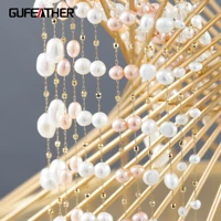 gufeather c270diy chainstainless steelnatural pearlhand madejewelry findingsdiy bracelet necklacejewelry making1mlot