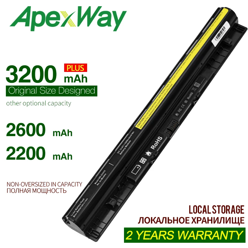 

Аккумулятор ApexWay 14,4 В для Lenovo серии G400s, G405s, G505s, G510s, G410s, S510p, S410p, Z710, L12L4A02, L12L4E01, L12M4A02, L12M4E01