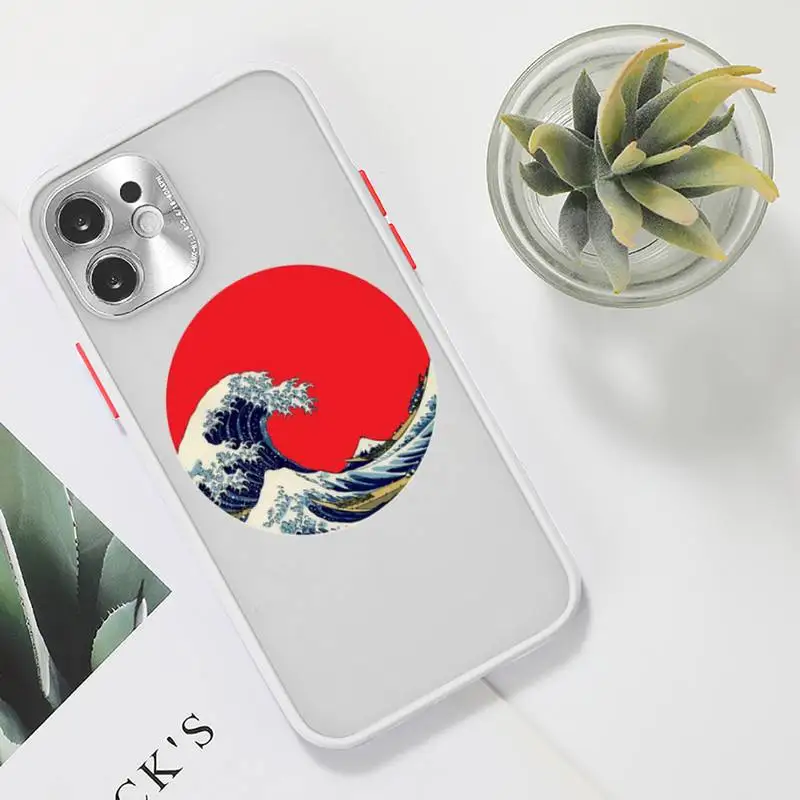 

Waves Phone Case Clear matte transparent For white iPhone 7 8 x xs xr 11 12 pro plus max mini Funda