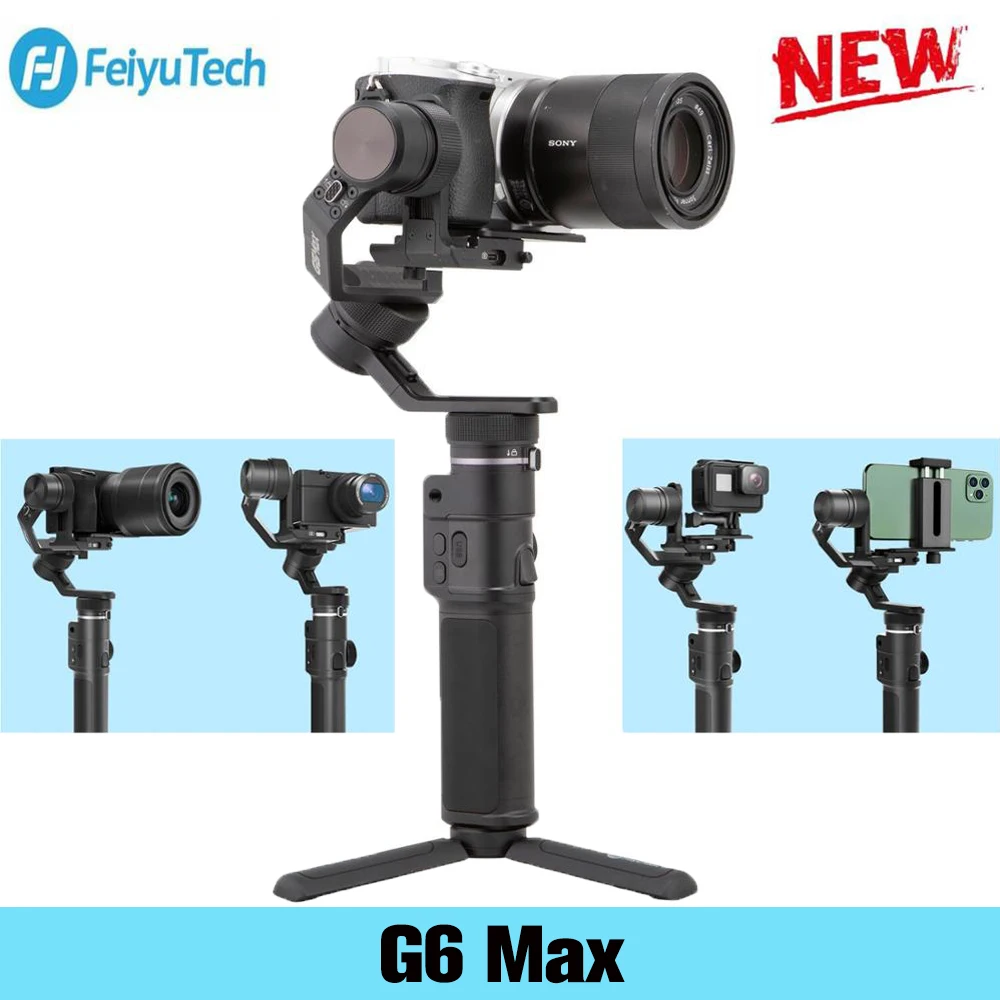 3 осевой Ручной Стабилизатор Feiyu G6 Max для камеры Sony серии a7 Gopro 8/7/6/5 беззеркальная
