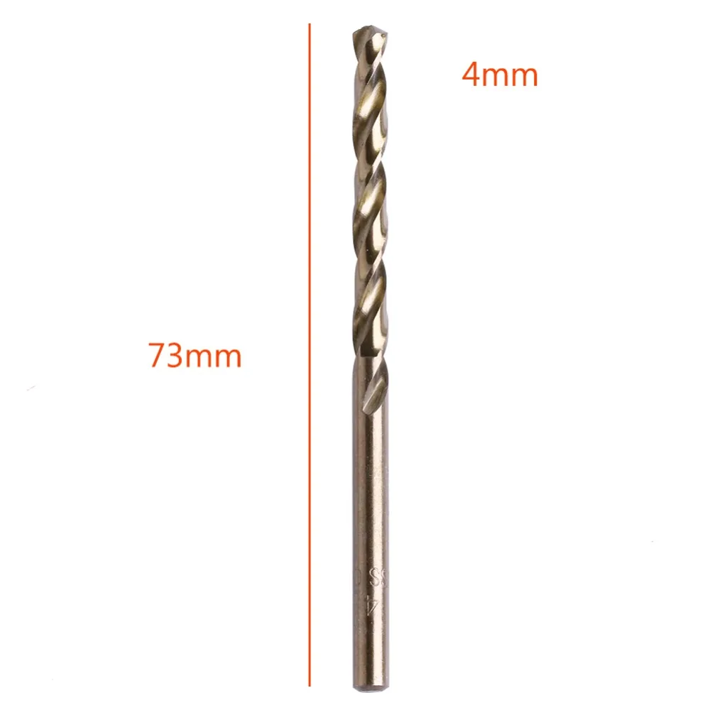 

10Pcs 4mm M35 Round Shank HSS-Co Cobalt Twist Drill Spiral Drill Bit New