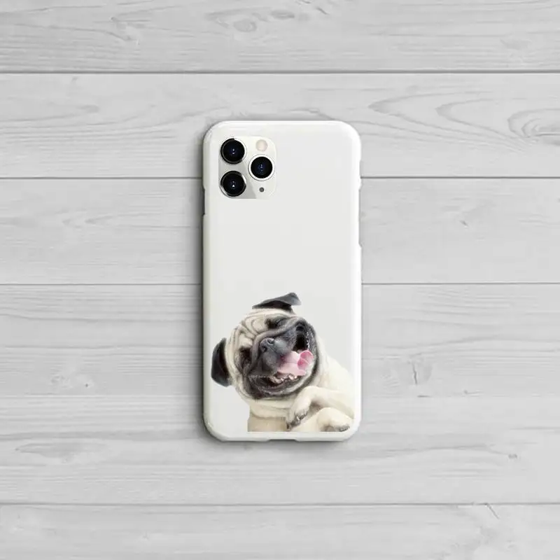 

Pug Dog French Bulldog Phone Case Candy Color for iPhone 11 12 pro XS MAX 8 7 6 6S Plus X 5S SE 2020 XR