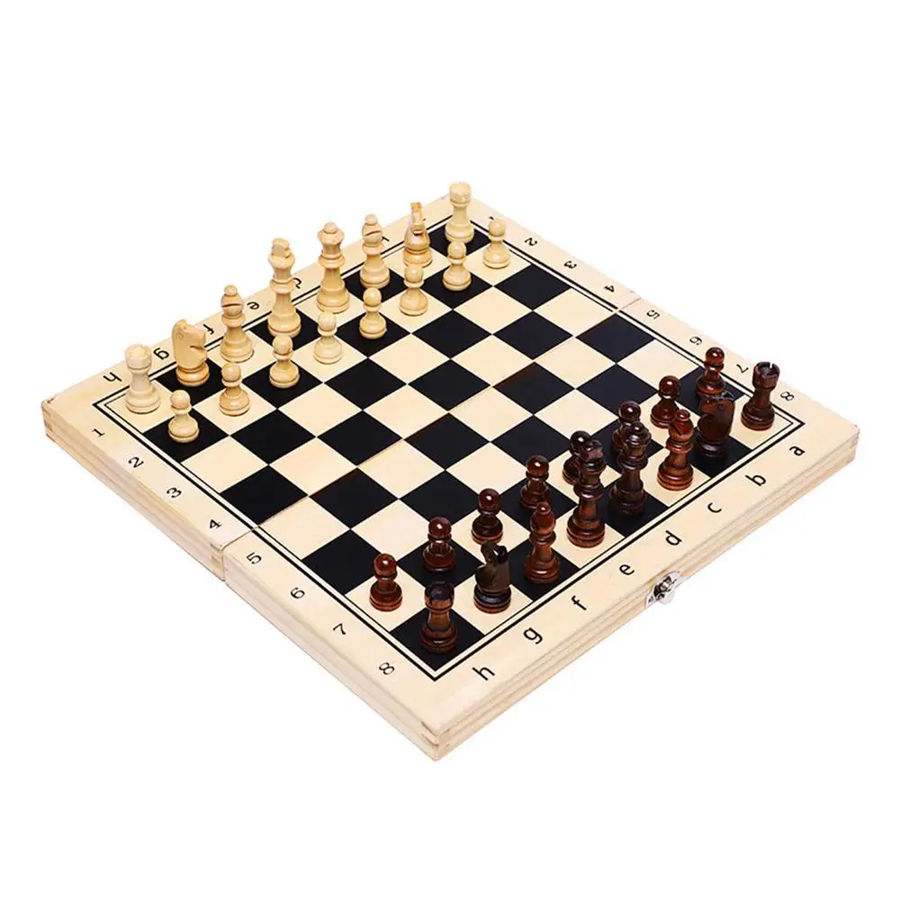 

Magnetic Wooden Chess Set Portable Handmade Chess Toys Chess Set With Folding Chess Board For Children Adults Beginners