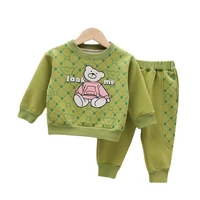 new autumn winter baby girl clothes suit children fashion thicken t shirt pants 2pcssets toddler casual costume kids tracksuits