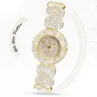 Часы наручные женские кварцевые из нержавеющей стали с бриллиантами, цвета розового золота, 2020