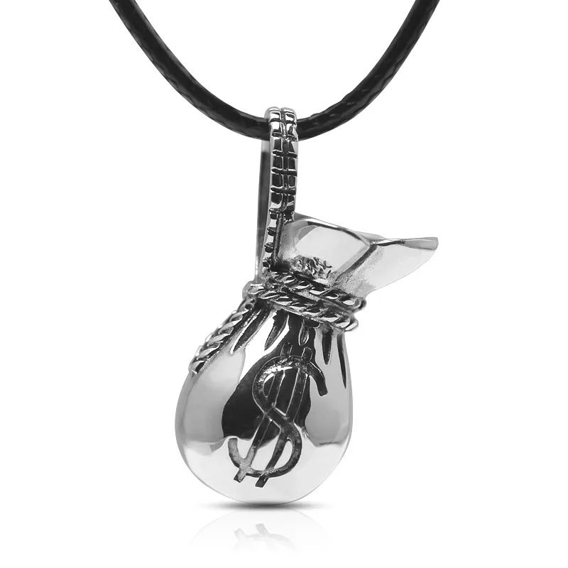 

S925 Sterling Silver Retro Men And Women Purse Wallet Pendant (FGL)