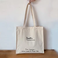 canvas tote bag 2021 beige shopper bag for women shoulder bag girls fashion casual large capacity letter print designer handbags