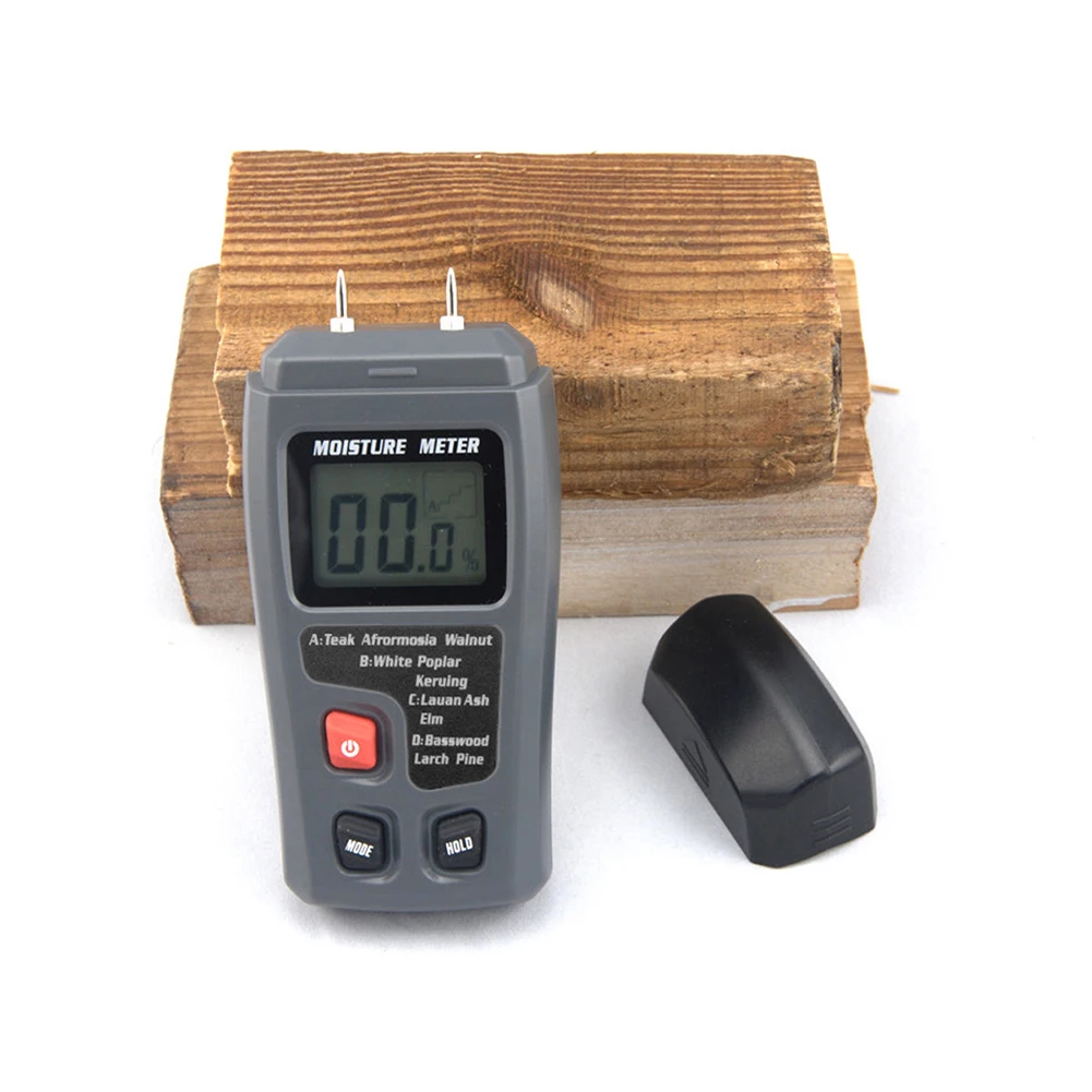

EMT01 Wood Moisture Meter Digital 0-99.9% Large LCD Display Two Pins Wood Humidity Tester Hygrometer Timber Damp Detector