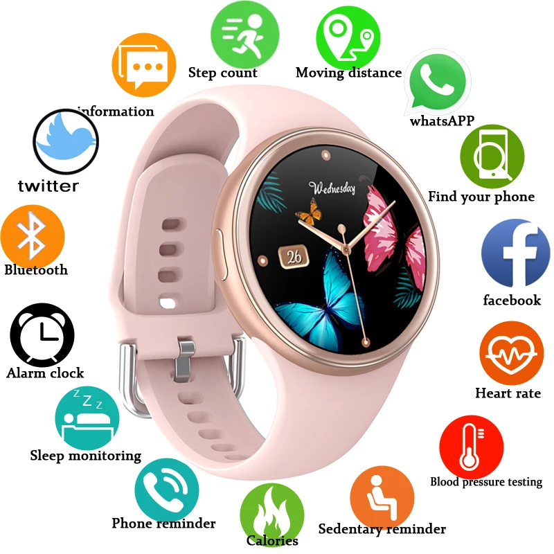 

Bluetooth-умные женские фитнес-часы с функцией измерения сердечного ритма